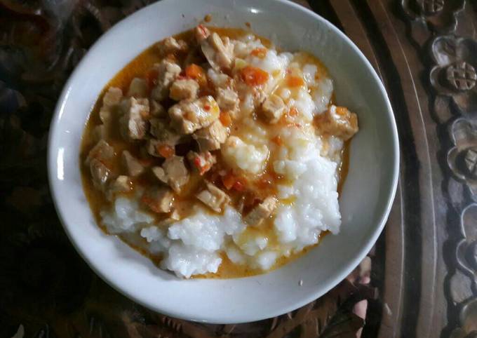 Bubur Ndeso Tempe Pedes