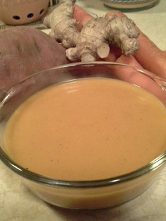A picture of Sweet Potato and Carrot Soup.