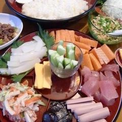 A picture of Hand-Rolled Ingredients to Enjoy with the Kids.