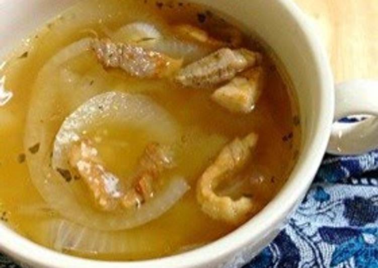 Recipe of Ultimate Onion Soup with Pancetta