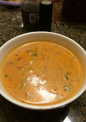 A picture of Tomato Basil Soup.
