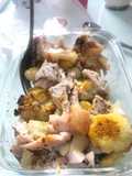 Coliflor especiado con pollo