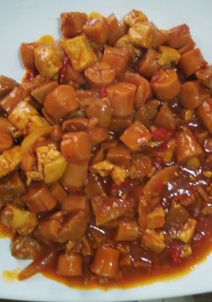 Foto resep Baso sosis masak pedas