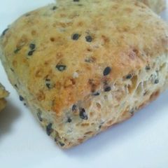 A picture of Rustic and Fragrant Wholewheat Black Sesame Seed Scones.
