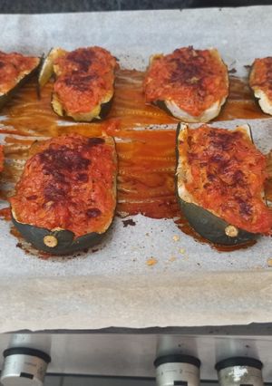 Una foto de Calabacines rellenas de atún