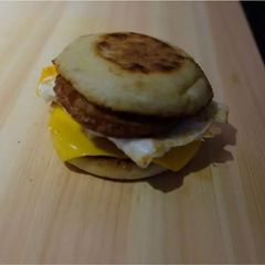 A picture of Sausage and egg muffin.