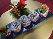 A picture of california sushi rolls