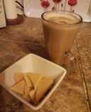 A 'latte' the old fashioned way with smooth caramel sauce and hand made white chocolate chunks