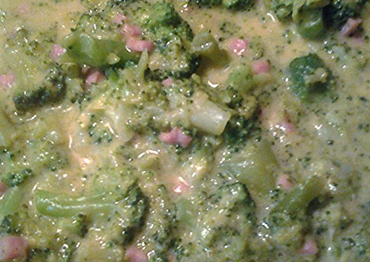 Easiest Way to Make Award-winning creamy cheese, broccoli, and ham