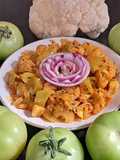 ગ્રીન ટામેટાં અને ફુલાવર નું શાક (Green Tomato Flower Shak Recipe In Gujarati)