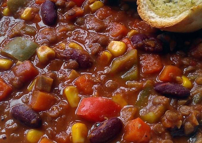 Vickys No Meat Lentil Chilli, GF DF EF SF NF Recipe