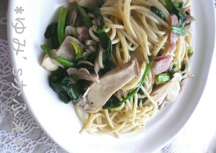 Spinach and Mushroom Spaghetti