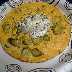 A picture of Eggs jalapeño and cheese.