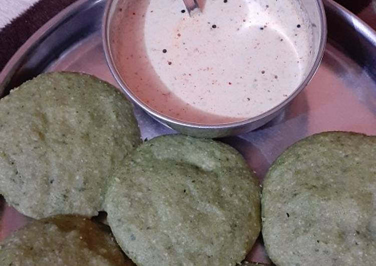 Simple Way to Make Quick Moong Spinach Idli