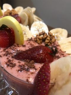 عکسی از دستور اسموتی توت فرنگی و موز