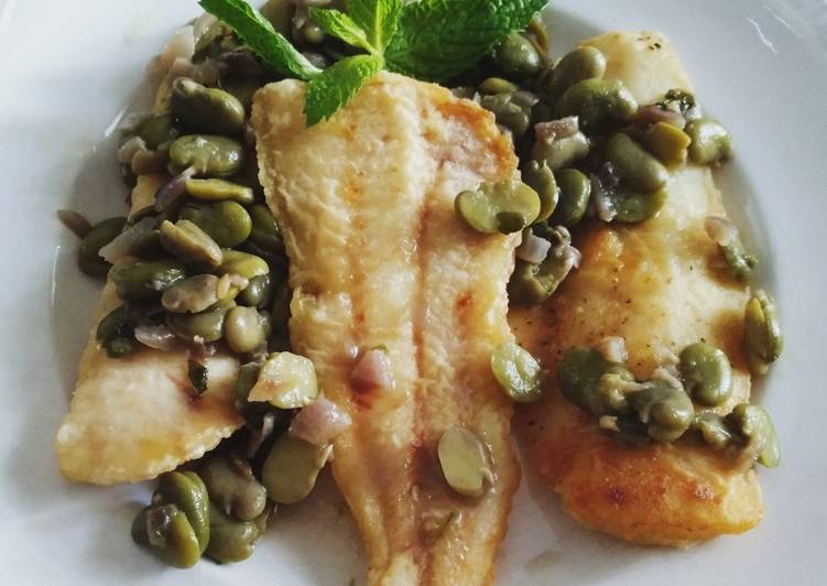 Filetes de merluza con habas