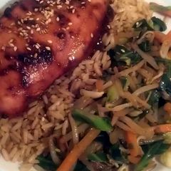 A picture of Vickys Baked Teriyaki Chicken GF DF EF SF NF.