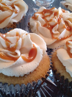 A picture of Apple Cider Cupcakes & Salted Caramel Buttercream.