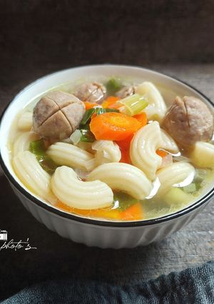 Foto resep Sup Bakso Makaroni