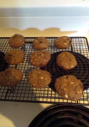 A picture of Craisin, Pinenut and Dark Chocolate Biscuits.