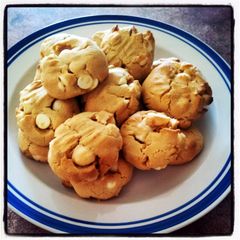 A picture of White Choc & Macadamia Cookies.