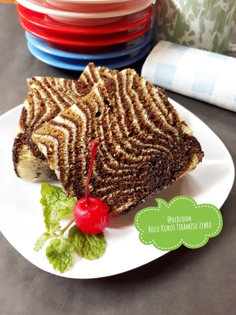 Cara Gampang Membikin Resep 373. Bolu Kukus Tiramisu Zebra yang Lezat Anti Ribet, Bikin Ngiler