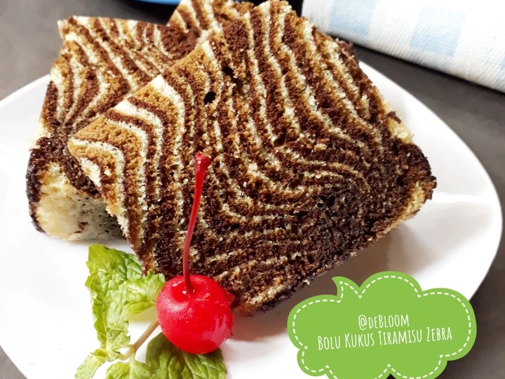 Cara Gampang Membikin Resep 373. Bolu Kukus Tiramisu Zebra yang Lezat Anti Ribet, Bikin Ngiler