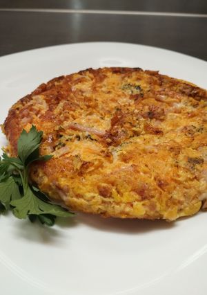 Una foto de Tortilla de zanahoria proteica