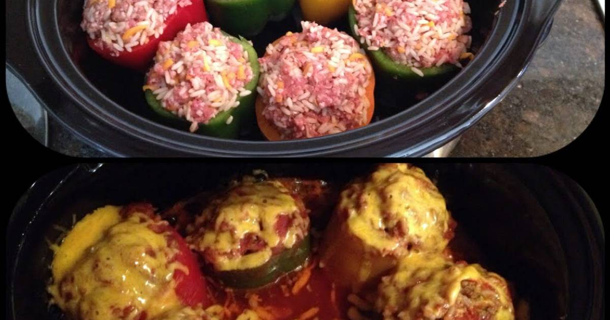 Crockpot Stuffed Peppers Recipe by April Burnes - Cookpad