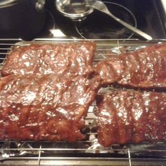 A picture of Twisted kansas style ribs.