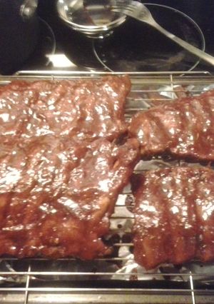 A picture of Twisted kansas style ribs.