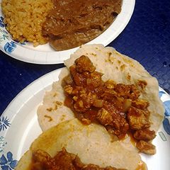 A picture of Latino inspired dinner.