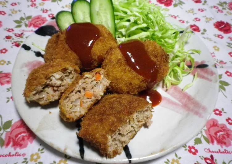 Hearty Veggie Packed Ground Meat Cutlets