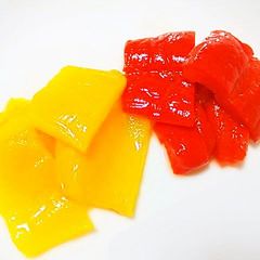Colorful Cooked Bell Peppers A picture of Colorful Cooked Bell Peppers.