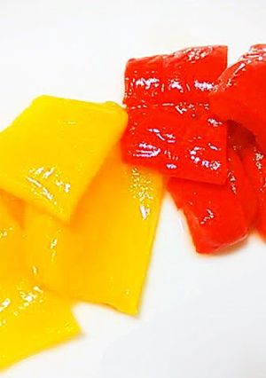 A picture of Colorful Cooked Bell Peppers.