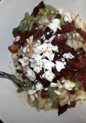 A picture of Bacon Cesar Pasta Salad.