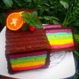 Rainbow double cake