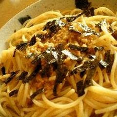 A picture of Natto Spaghetti.