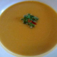 A picture of Ladybirds Pumpkin Soup.