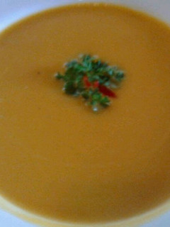 A picture of Ladybirds Pumpkin Soup.