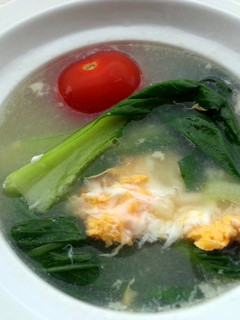 A picture of Bak Choy And Egg Soup.