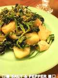 Spinach Potato & Tarako Stir-fry