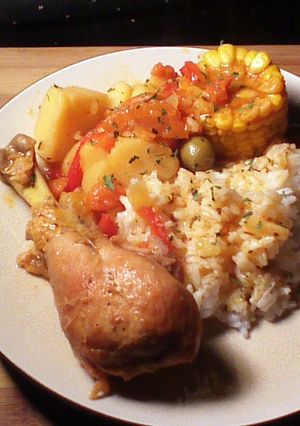 A picture of POLLO GUISADO (CHICKEN STEW).