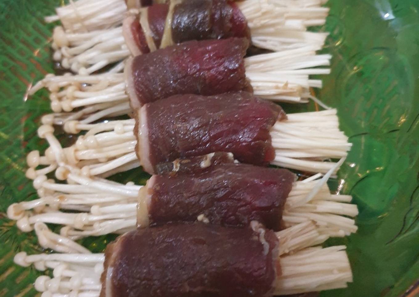 Enoki beef roll saus bulgogi