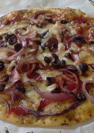 A picture of Vegetarian Pizza.