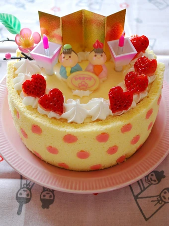 How To Make Polka Dot Bavarois Doll Festival Cake which Delicious