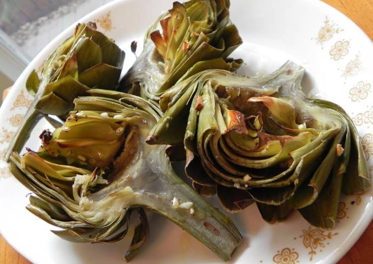 Steps to Prepare Ultimate Oven Roasted Artichokes