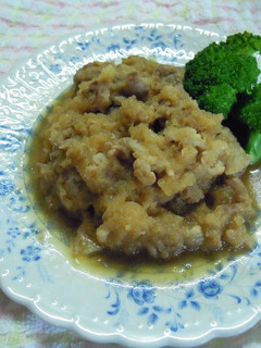 A picture of Sautéed and Stewed Grated Daikon Radish with Pork.