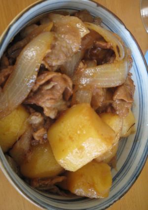 A picture of Delicious Cooked over High Heat! Nikujaga (Simmered Meat and Potatoes).