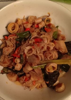 Foto resep Cumi asin pedas